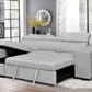 Urban Cali Sectional Sonoma Sleeper Sectional Sofa Bed with Reversible Storage Chaise and 2 Stools in Canvas Grey