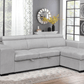 Urban Cali Sectional Sonoma Sleeper Sectional Sofa Bed with Reversible Storage Chaise and 2 Stools in Canvas Grey