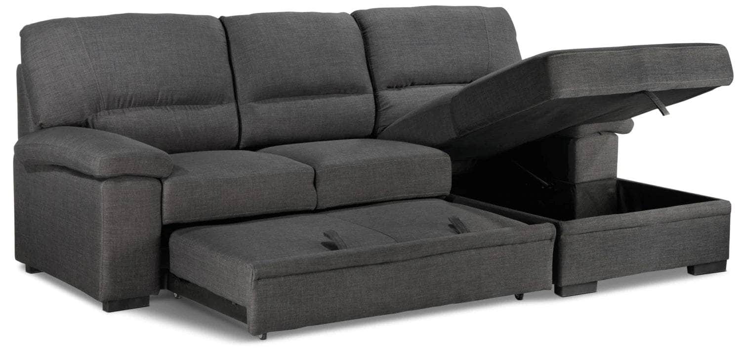 Urban Cali Sleeper Sectional Anaheim Condo Sleeper Sectional Sofa Bed with Storage Chaise