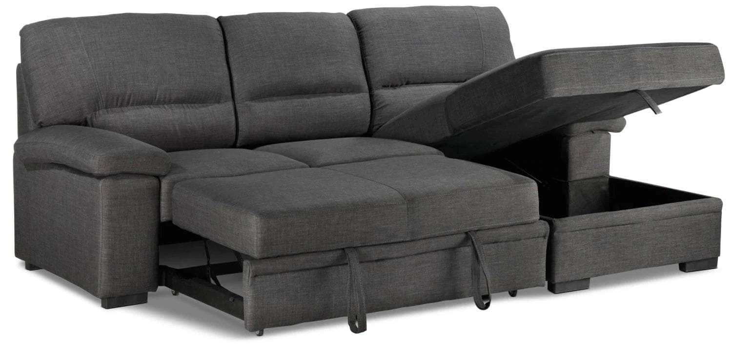 Urban Cali Sleeper Sectional Anaheim Condo Sleeper Sectional Sofa Bed with Storage Chaise