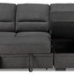 Urban Cali Sleeper Sectional Anaheim Condo Sleeper Sectional Sofa Bed with Storage Chaise