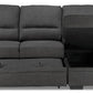 Urban Cali Sleeper Sectional Anaheim Condo Sleeper Sectional Sofa Bed with Storage Chaise