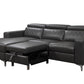 Urban Cali Sleeper Sectional Berkeley Sleeper Sectional Sofa Bed with Storage Chaise and Power Recliner in Mirage Charcoal - Available in 2 Options