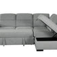 Urban Cali Sleeper Sectional Gerardo Sleeper Sectional Sofa Bed with Storage Ottoman